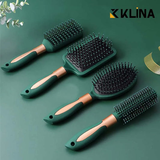 KLINA Oval Round Hairbrush - Anti-Static Detangling Massage Brush with Air Cushion