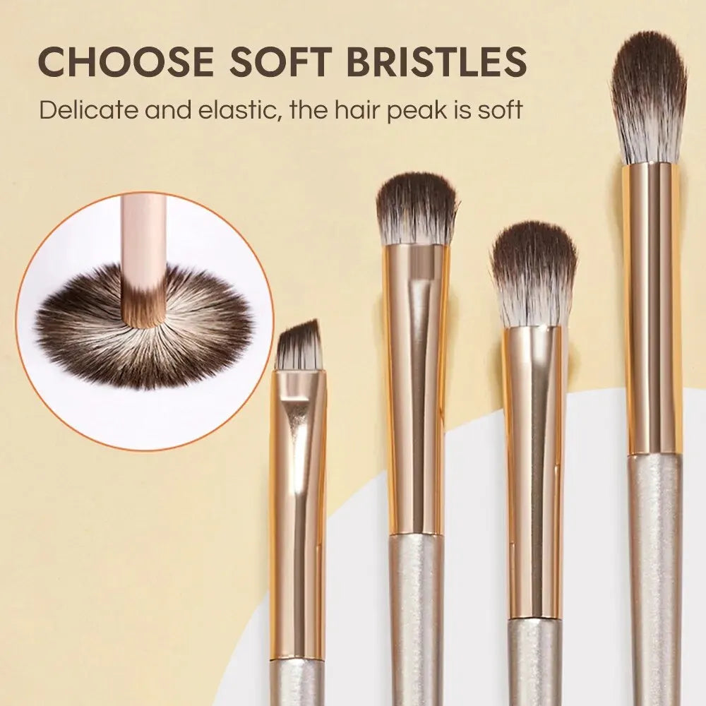 Enchant Eye Brush Set – 8-Piece Luxe Collection for Seamless Blending & Shading with Chic Travel Case