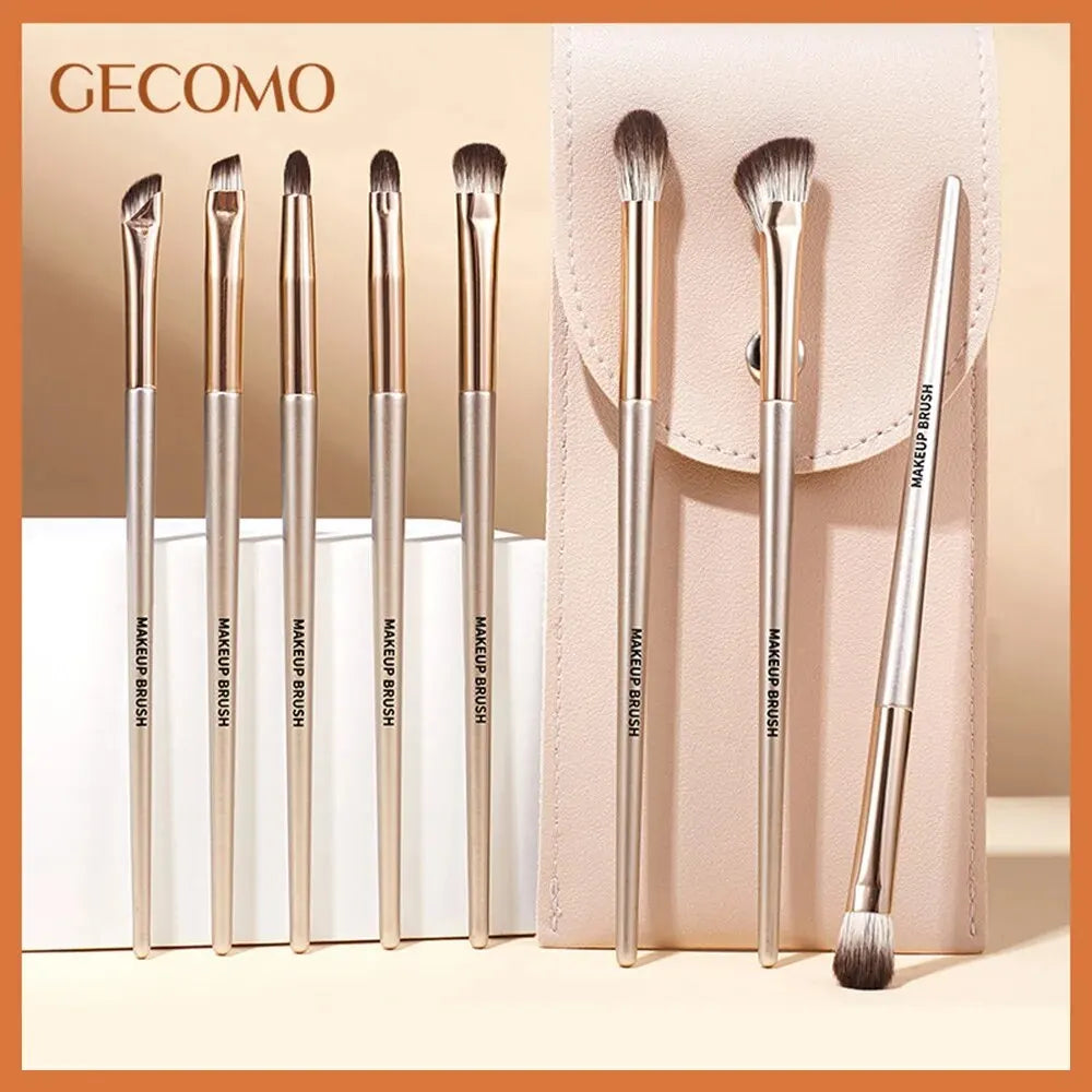 Enchant Eye Brush Set – 8-Piece Luxe Collection for Seamless Blending & Shading with Chic Travel Case